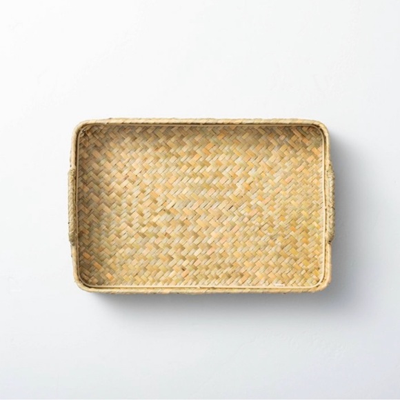 Hearth and Hand with Magnolia 8”x12” Natural Woven Grass Tray - Picture 3 of 4